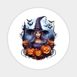 Beautiful Halloween Witch Magnet